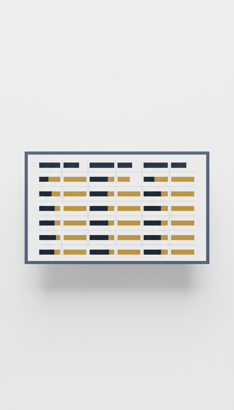 Hardware Comparison Chart Screen